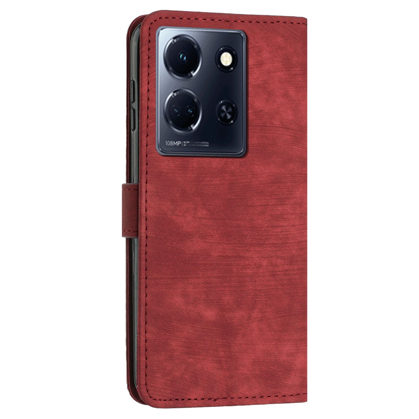 For Infinix Note 30 4G / 5G Imprinted Lines PU Leather Case Skin-touch Stand Wallet Phone Cover
