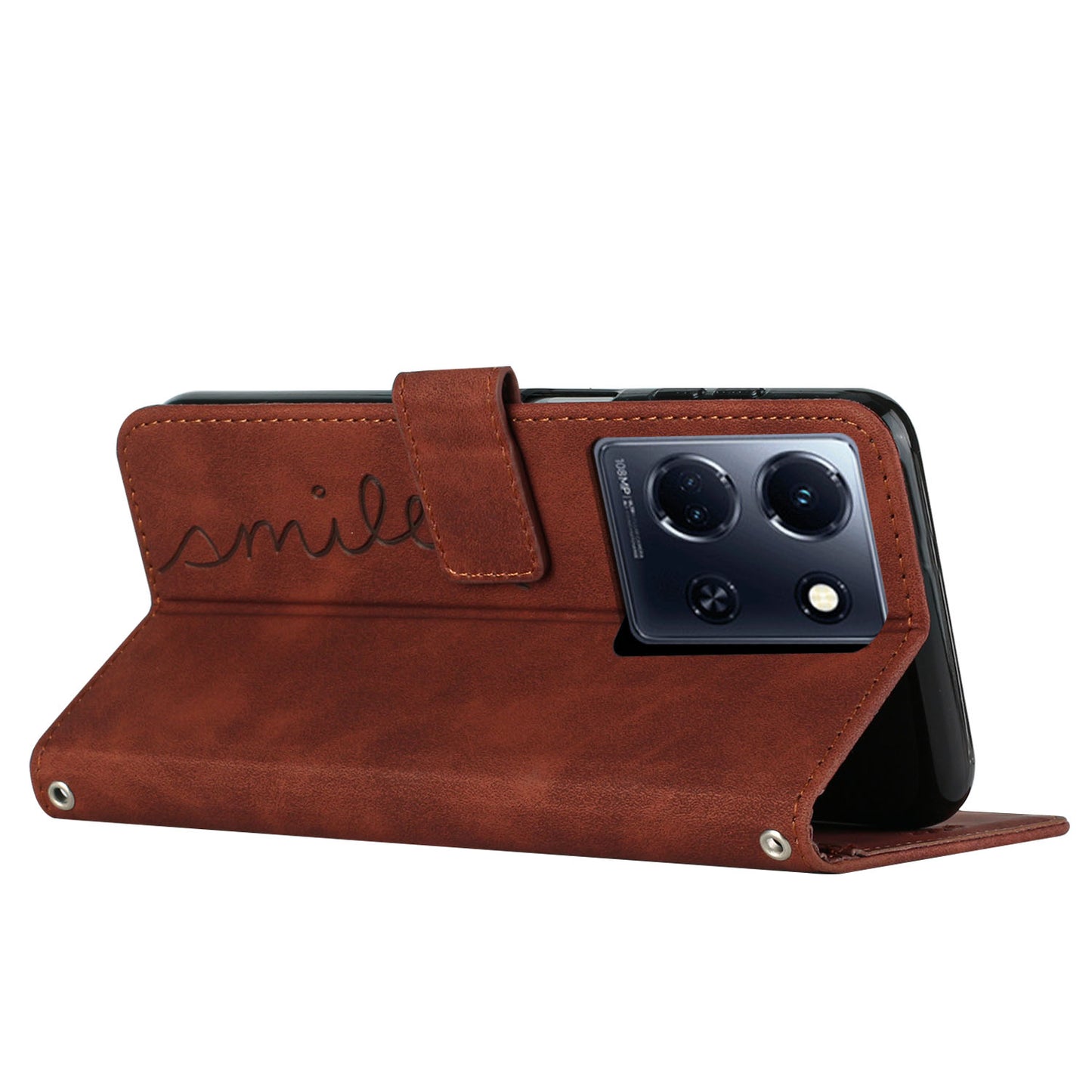 For Infinix Note 30 4G / Note 30 5G Wallet Phone Cover Imprinted Heart PU Leather + TPU Stand Case