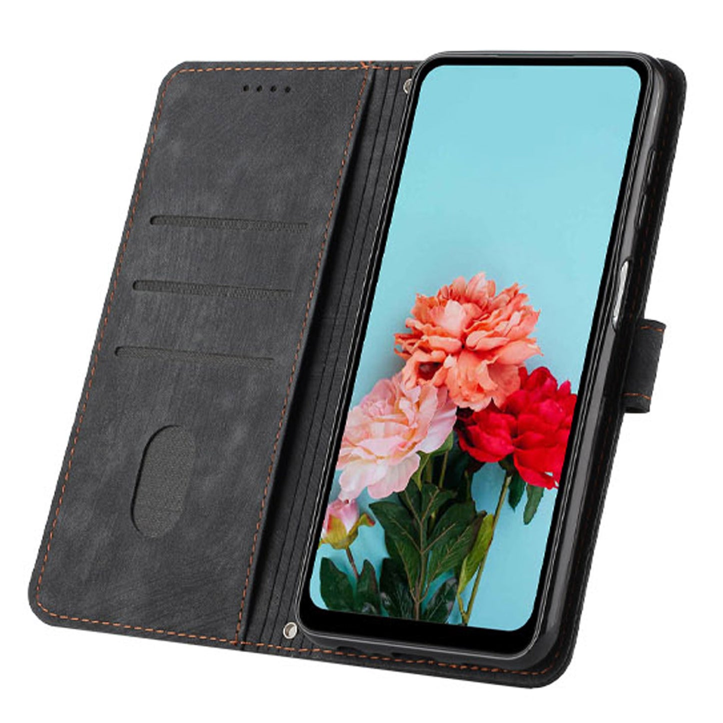 For Infinix Note 30 4G / Note 30 5G Phone Leather Case Lines Imprinted Stand Wallet Phone Cover with Shoulder Strap