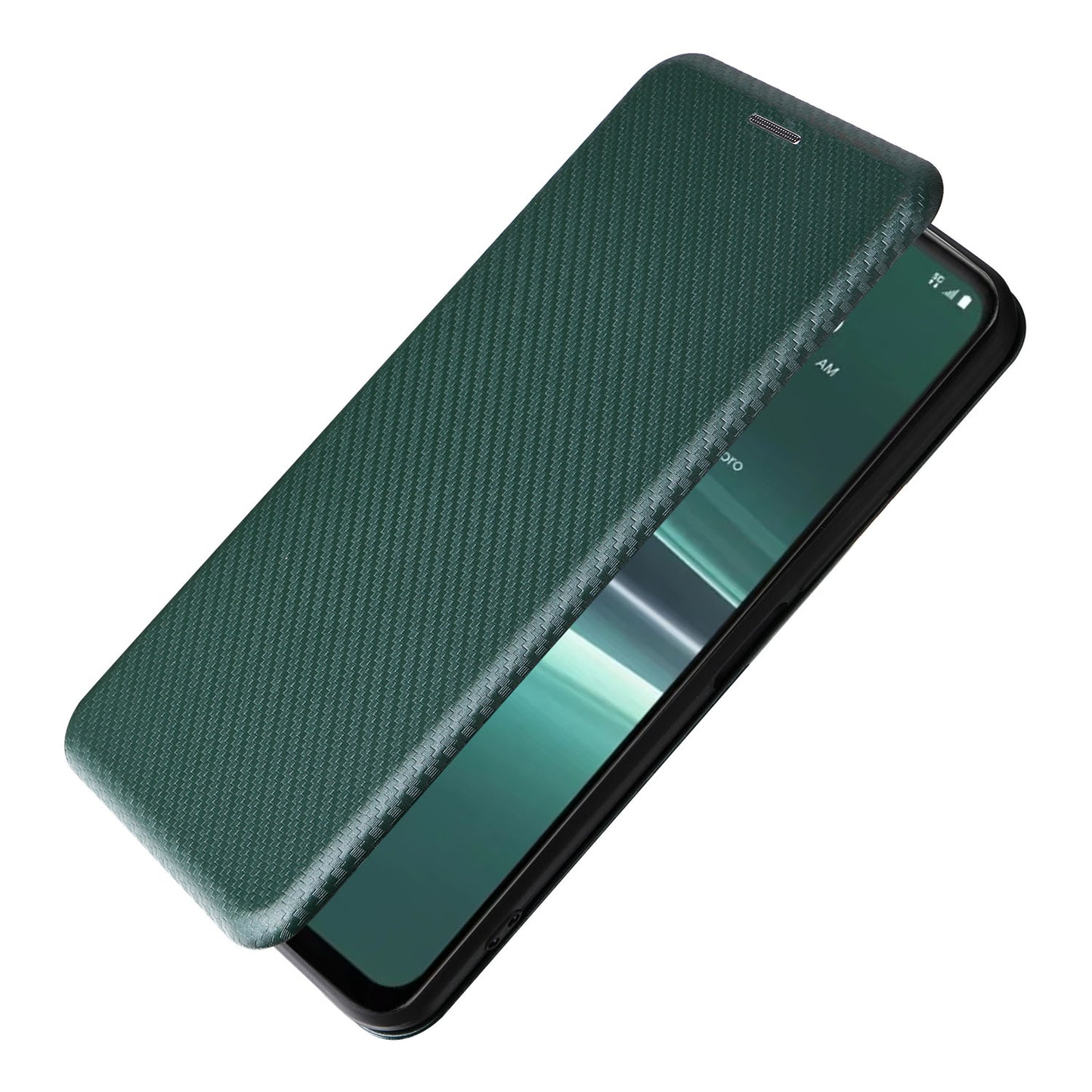 For HTC U23 Pro 5G Phone Stand Case Carbon Fiber Texture Leather Cover with Card Slot