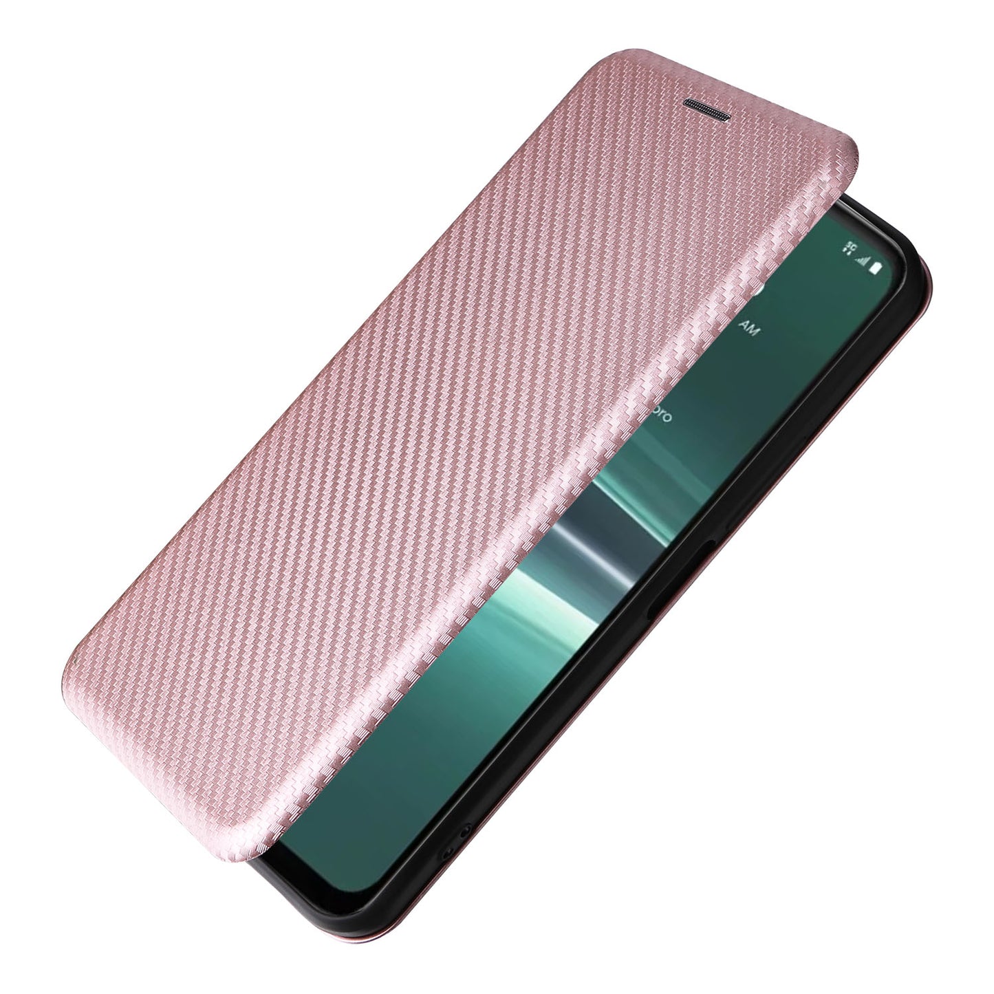 For HTC U23 Pro 5G Phone Stand Case Carbon Fiber Texture Leather Cover with Card Slot