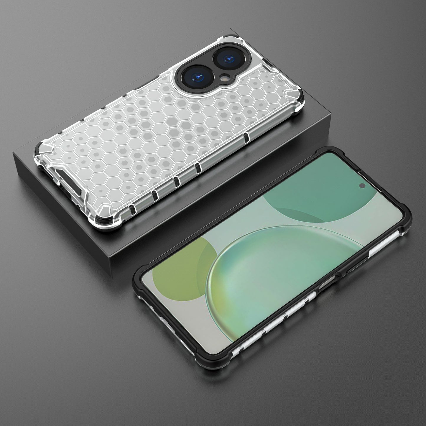 For Huawei Nova 11i Honeycomb Texture TPU+PC Cover Drop-proof Phone Case
