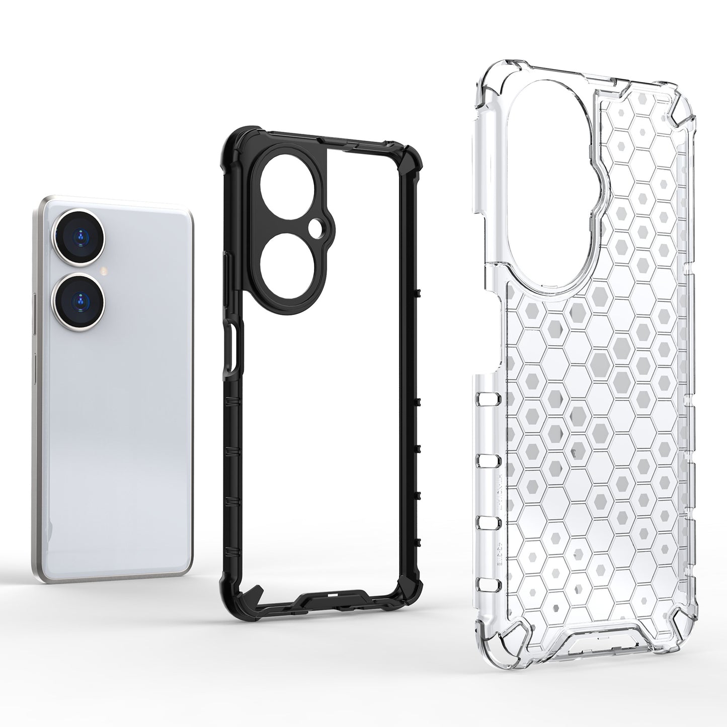 For Huawei Nova 11i Honeycomb Texture TPU+PC Cover Drop-proof Phone Case