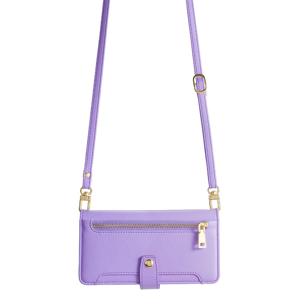 For Infinix Hot 30i Wallet Case Zipper Pocket Flip Stand PU Leather Phone Cover with Shoulder Strap and Wrist Strap