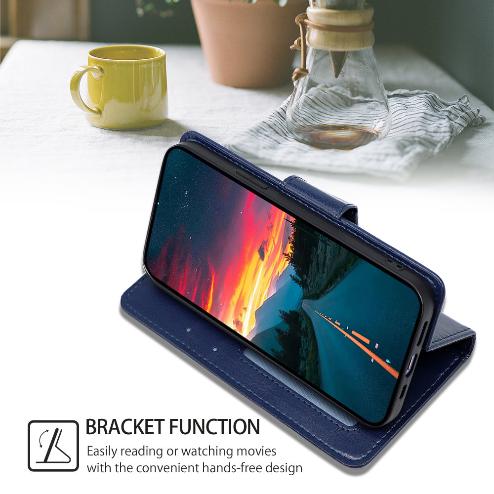 For Infinix Hot 30i Textured PU Leather Wallet Stand Case Anti-scratch Phone Cover