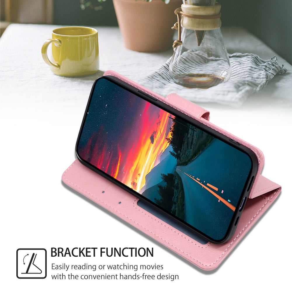 For Infinix Hot 30i Textured PU Leather Wallet Stand Case Anti-scratch Phone Cover