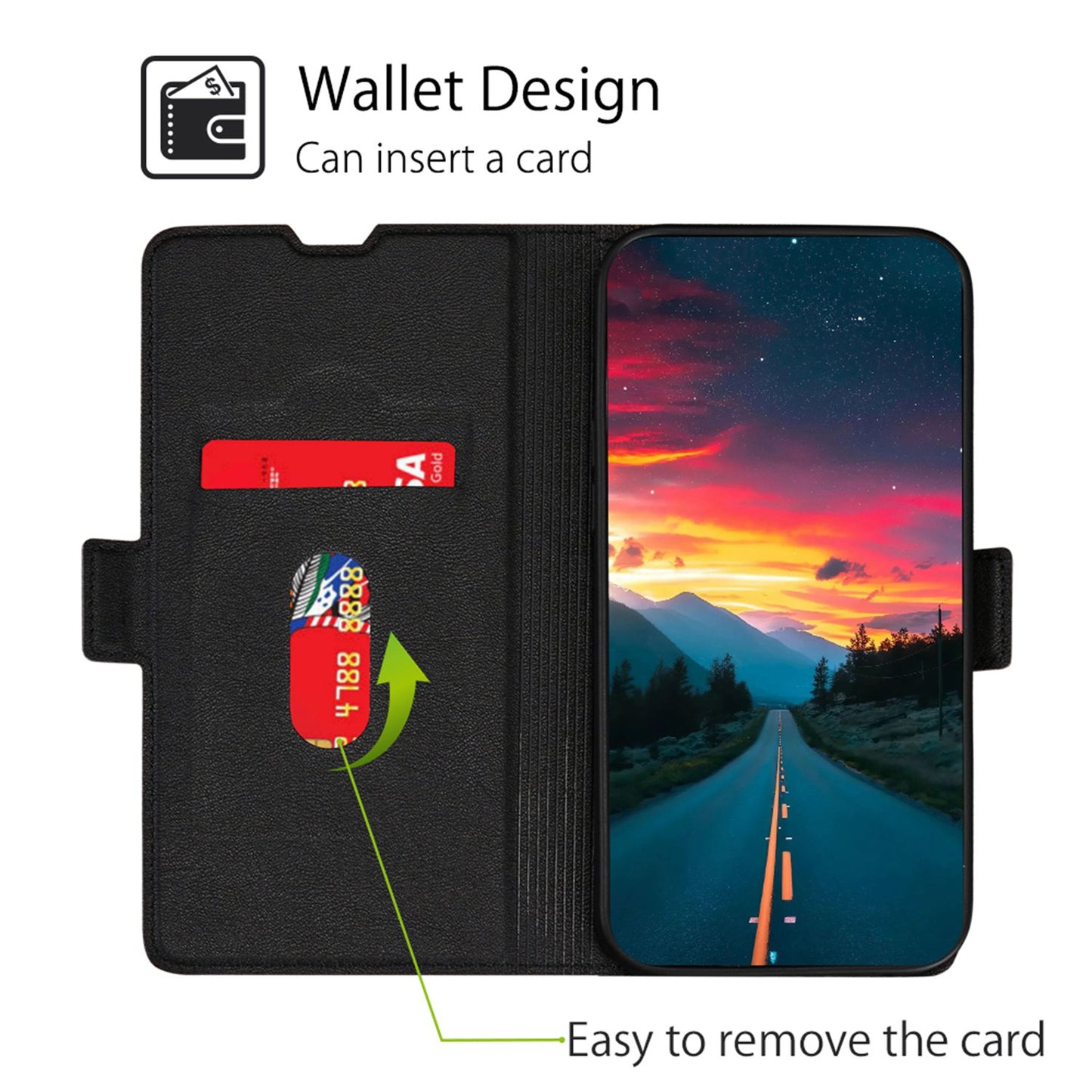 For Infinix Hot 30i PU Leather Viewing Stand Phone Cover Card Holder Shockproof Case