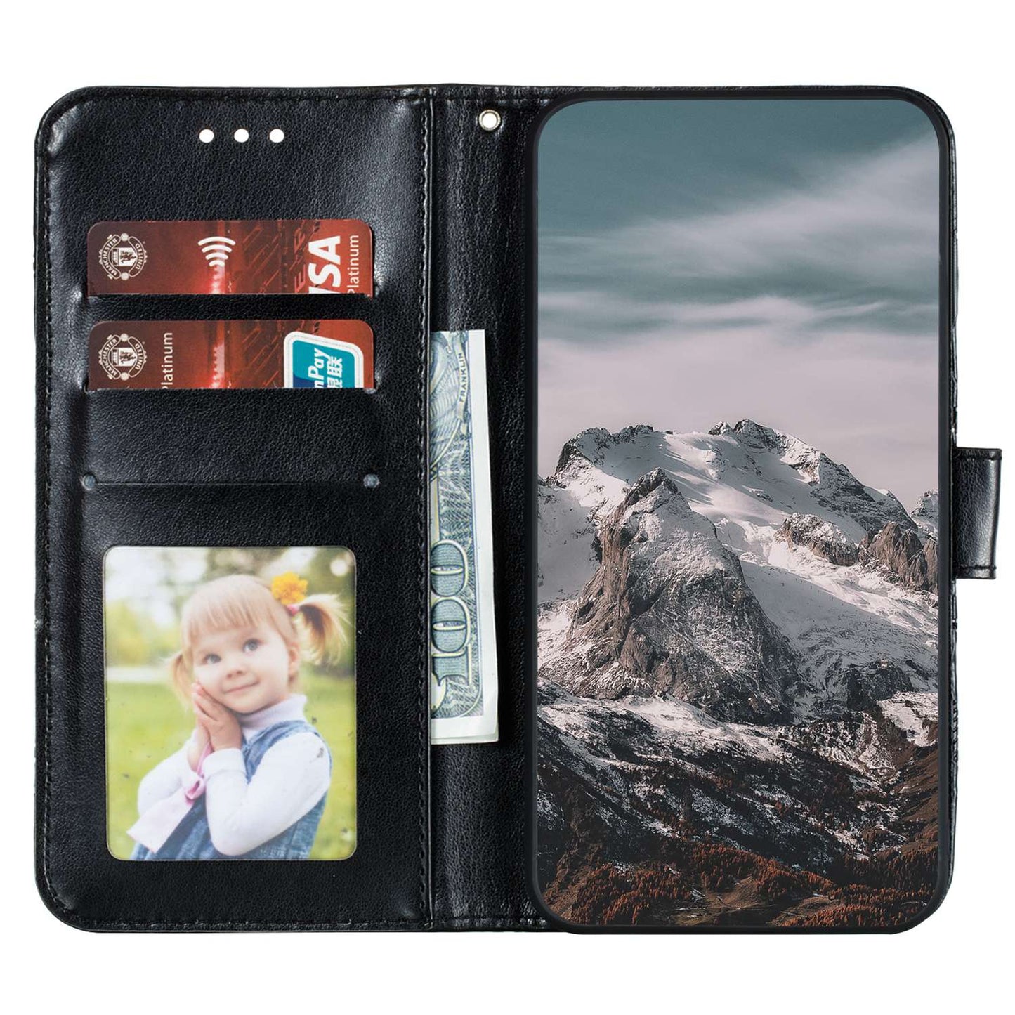 For Honor 80 Pro 5G PU Leather Wallet Stand Phone Cover Imprinting Mandala Flower Protective Case