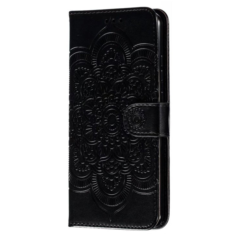 For Honor 80 Pro 5G PU Leather Wallet Stand Phone Cover Imprinting Mandala Flower Protective Case