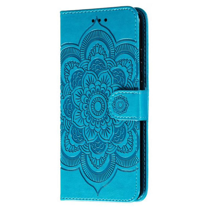 For Honor 80 Pro 5G PU Leather Wallet Stand Phone Cover Imprinting Mandala Flower Protective Case