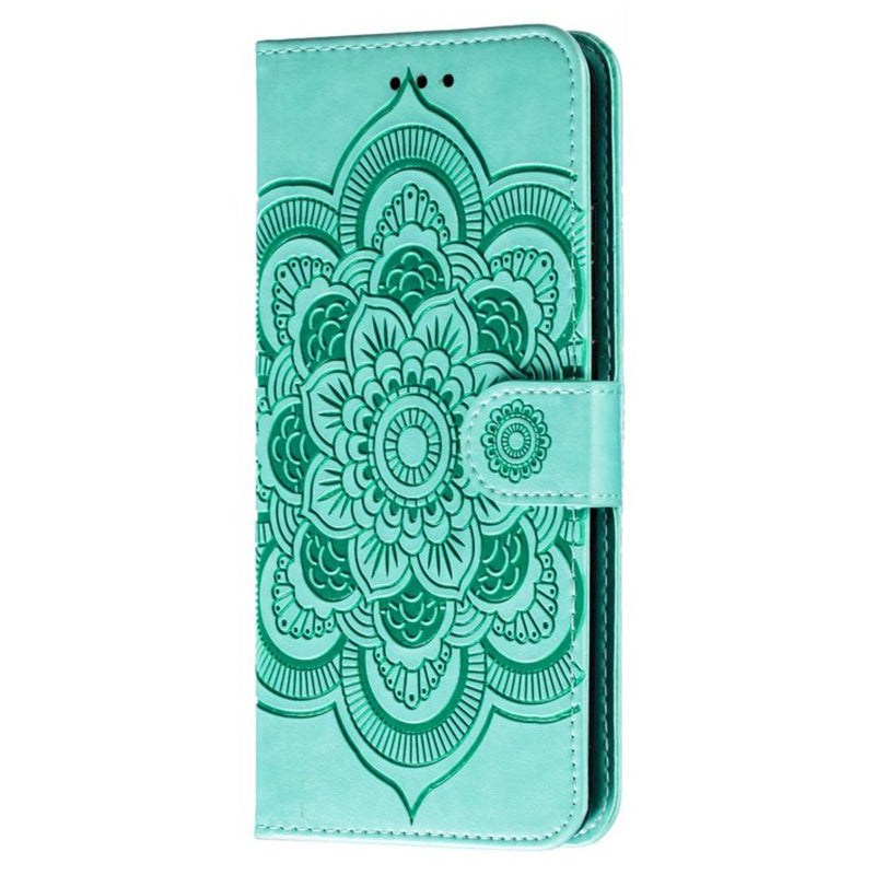 For Honor 80 Pro 5G PU Leather Wallet Stand Phone Cover Imprinting Mandala Flower Protective Case