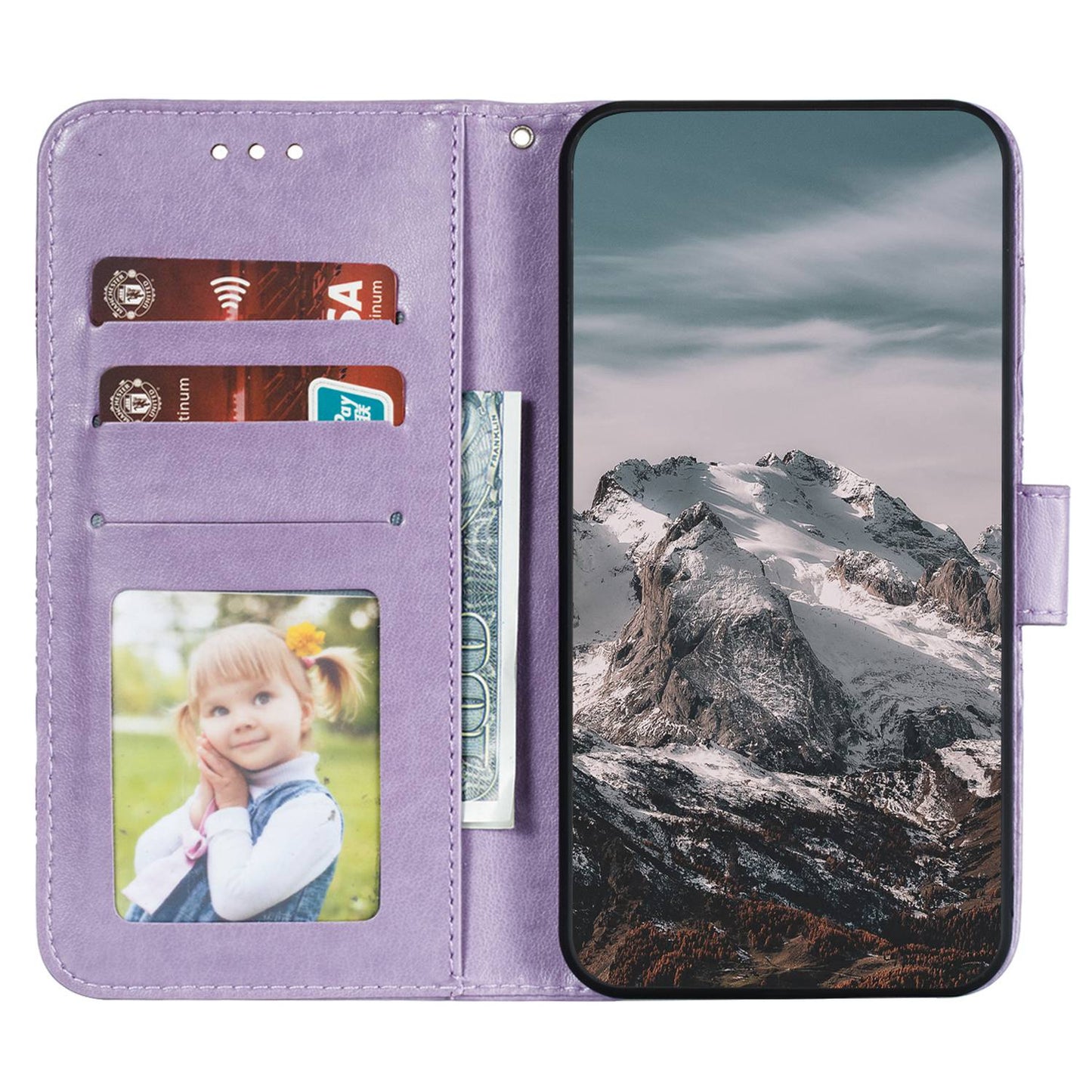 For Honor 80 Pro 5G PU Leather Wallet Stand Phone Cover Imprinting Mandala Flower Protective Case