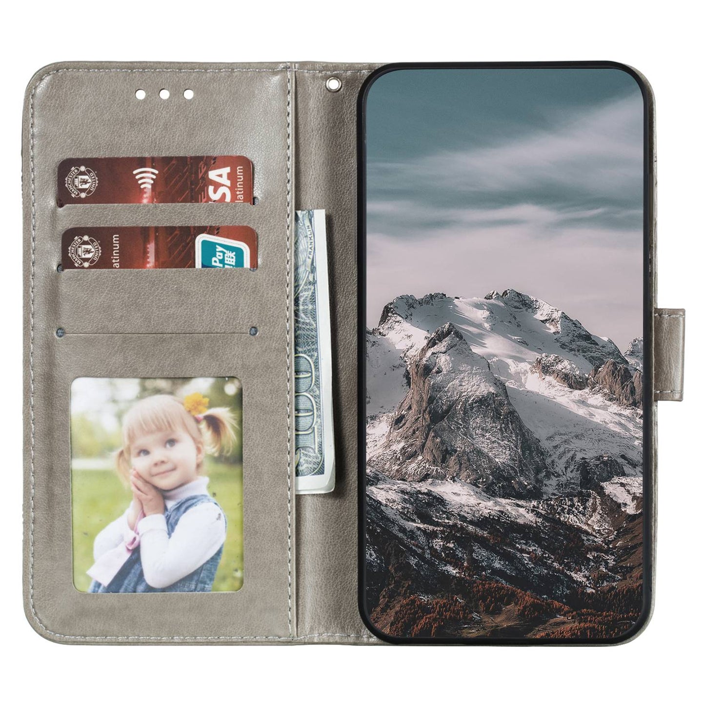 For Honor 80 Pro 5G PU Leather Wallet Stand Phone Cover Imprinting Mandala Flower Protective Case