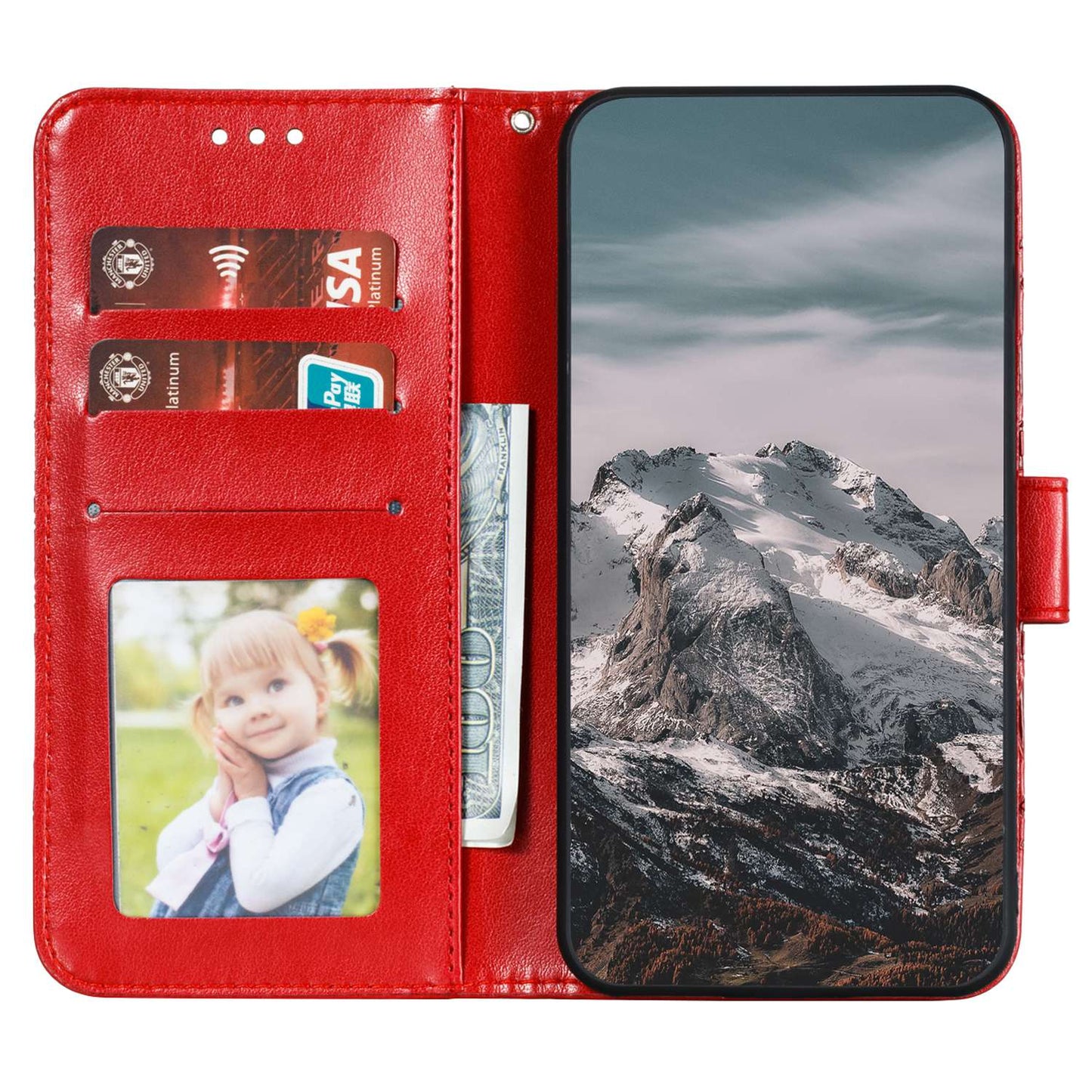 For Honor 80 Pro 5G PU Leather Wallet Stand Phone Cover Imprinting Mandala Flower Protective Case