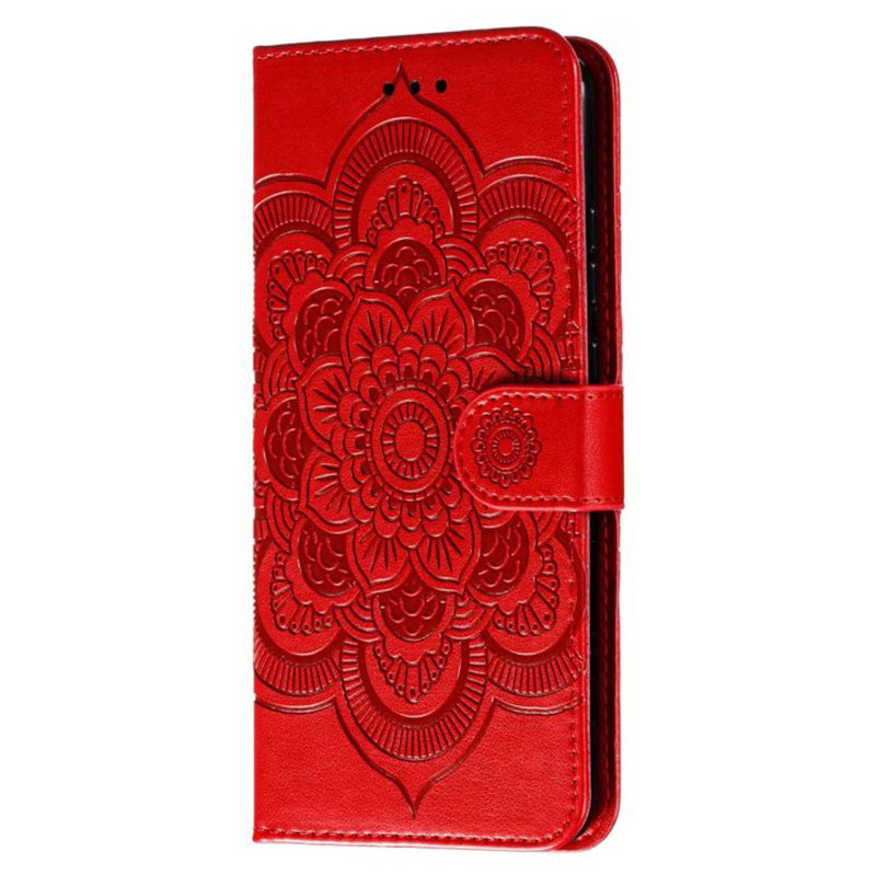 For Honor 80 Pro 5G PU Leather Wallet Stand Phone Cover Imprinting Mandala Flower Protective Case