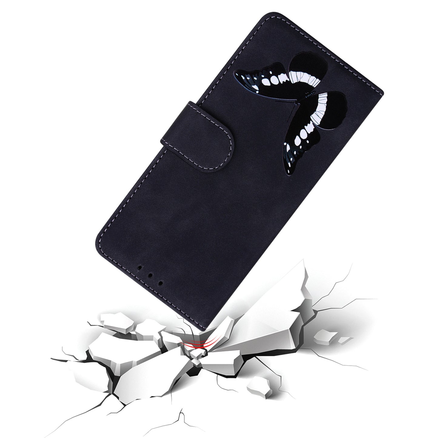 For Infinix Smart 7 (India) 4G / Smart 7 Plus Flip Stand Wallet Case PU Leather Butterfly Printing Phone Cover