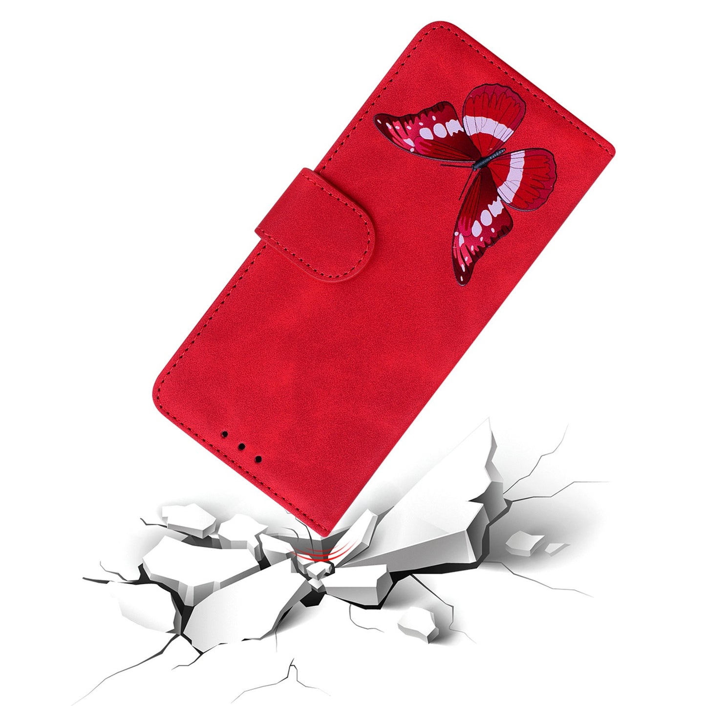 For Infinix Smart 7 (India) 4G / Smart 7 Plus Flip Stand Wallet Case PU Leather Butterfly Printing Phone Cover