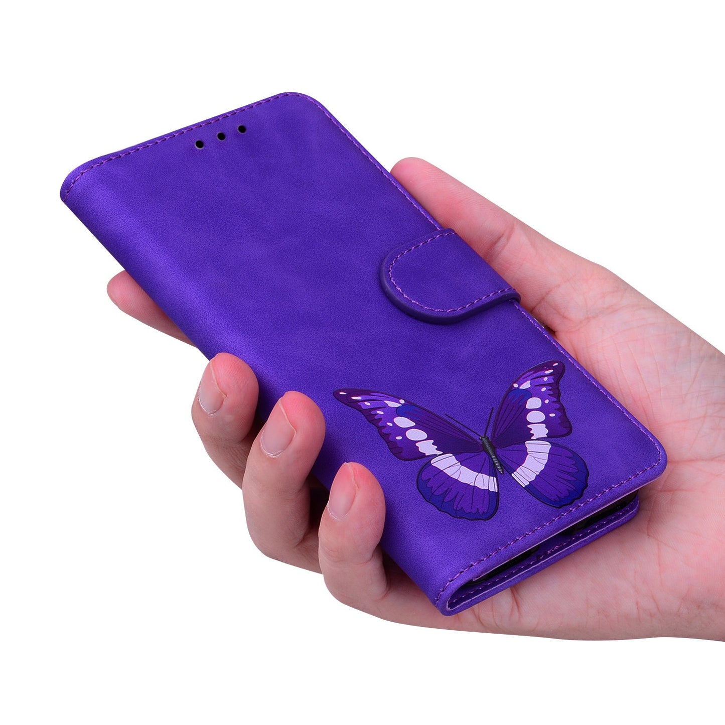 For Infinix Smart 7 (India) 4G / Smart 7 Plus Flip Stand Wallet Case PU Leather Butterfly Printing Phone Cover