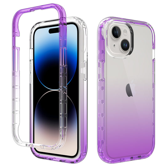 For iPhone 15 Protective Case Clear Anti-drop TPU+PC Phone Cover