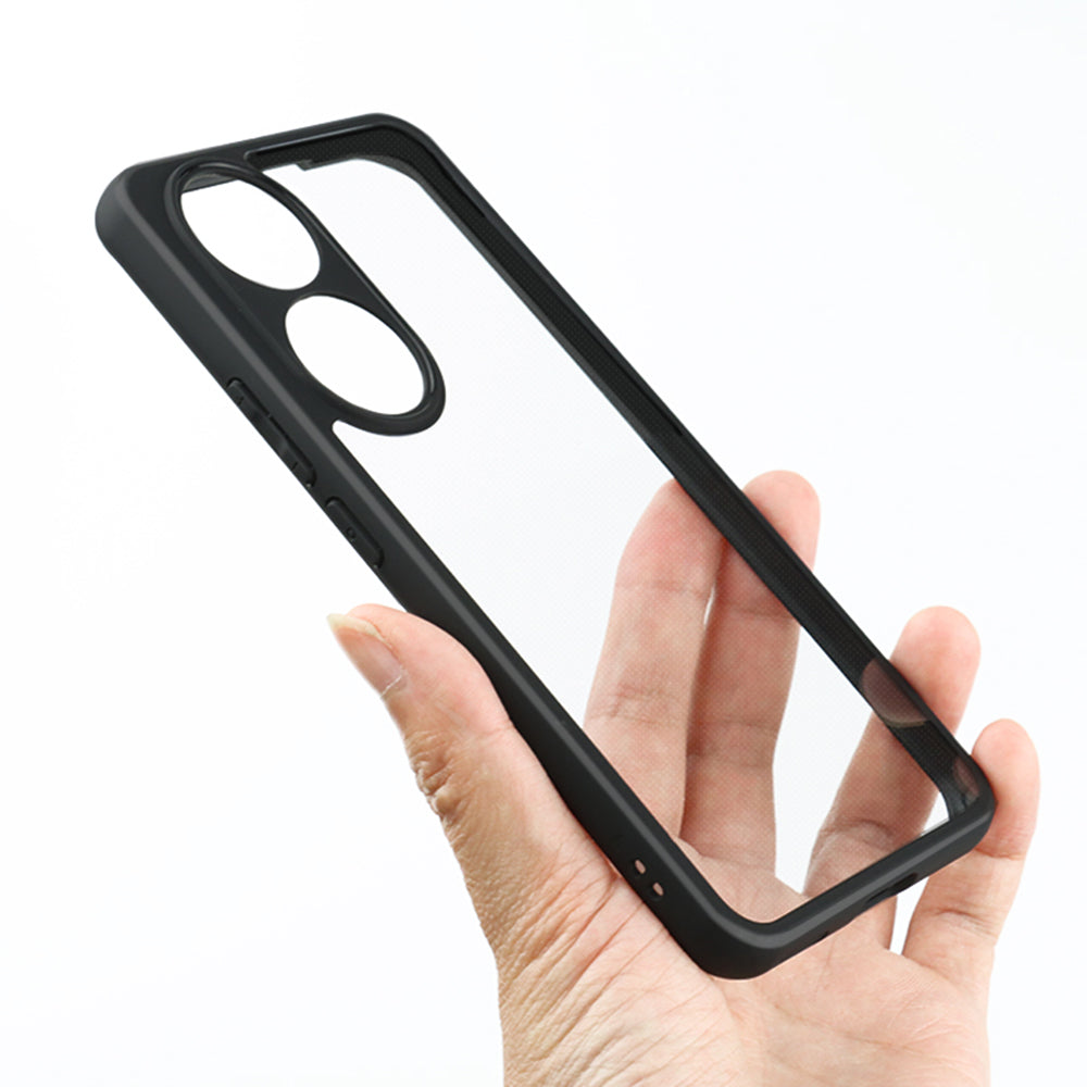 For Honor 90 Anti-Dust Phone Cover Flexible TPU + Hard PC Transparent Cell Phone Case
