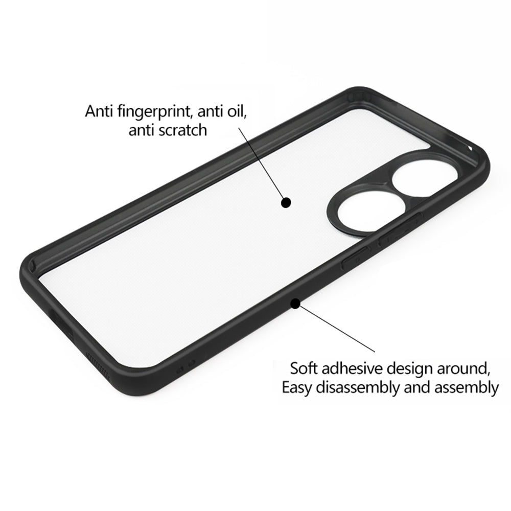 For Honor 90 Anti-Dust Phone Cover Flexible TPU + Hard PC Transparent Cell Phone Case