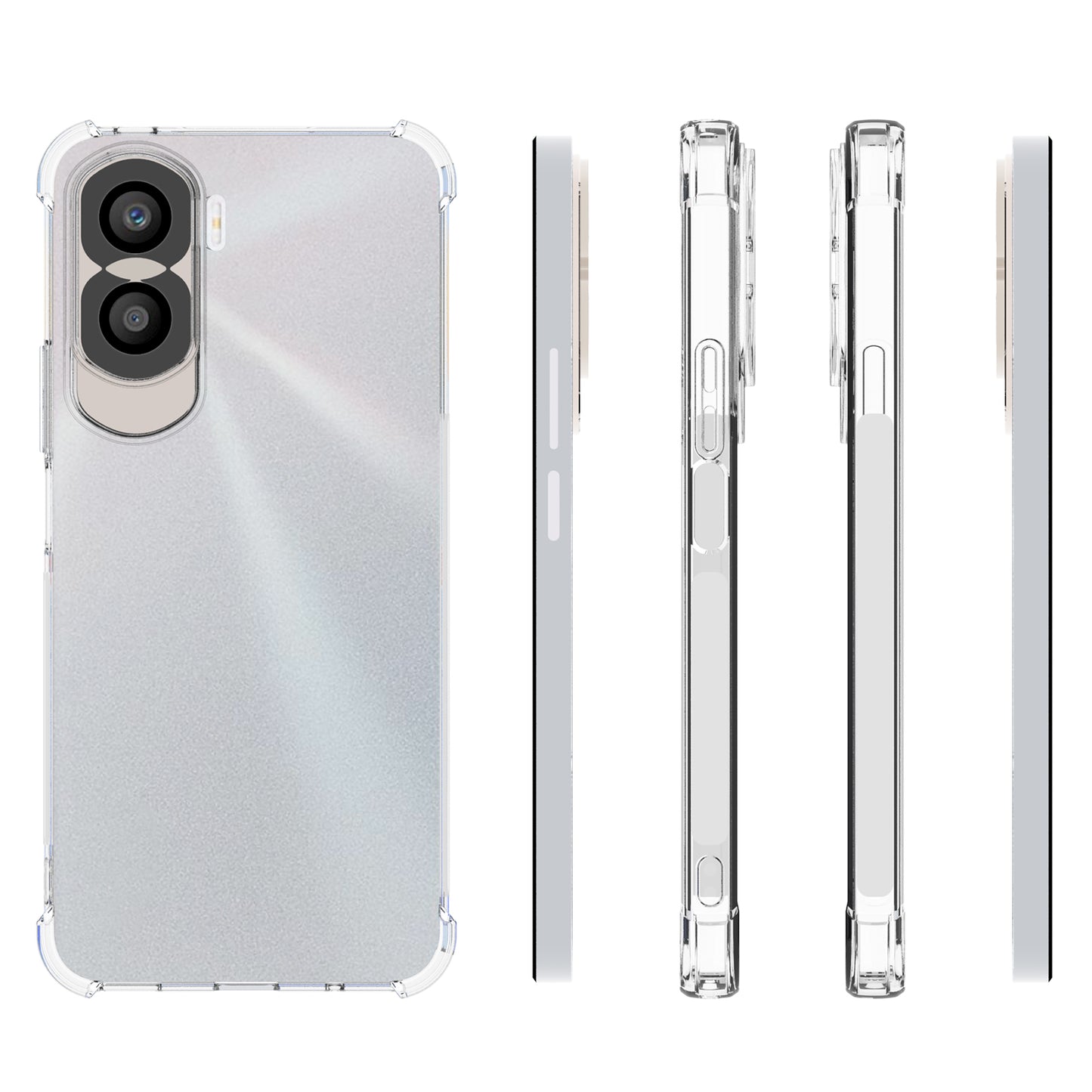 For Honor 90 Lite 5G / X50i 5G Soft TPU Phone Case Transparent Anti-slip Phone Cover