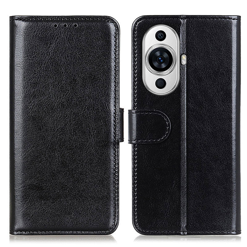 For Huawei nova 11 Flip Wallet Case Crazy Horse Texture PU Leather Stand Phone Cover