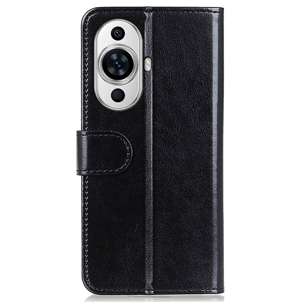 For Huawei nova 11 Flip Wallet Case Crazy Horse Texture PU Leather Stand Phone Cover