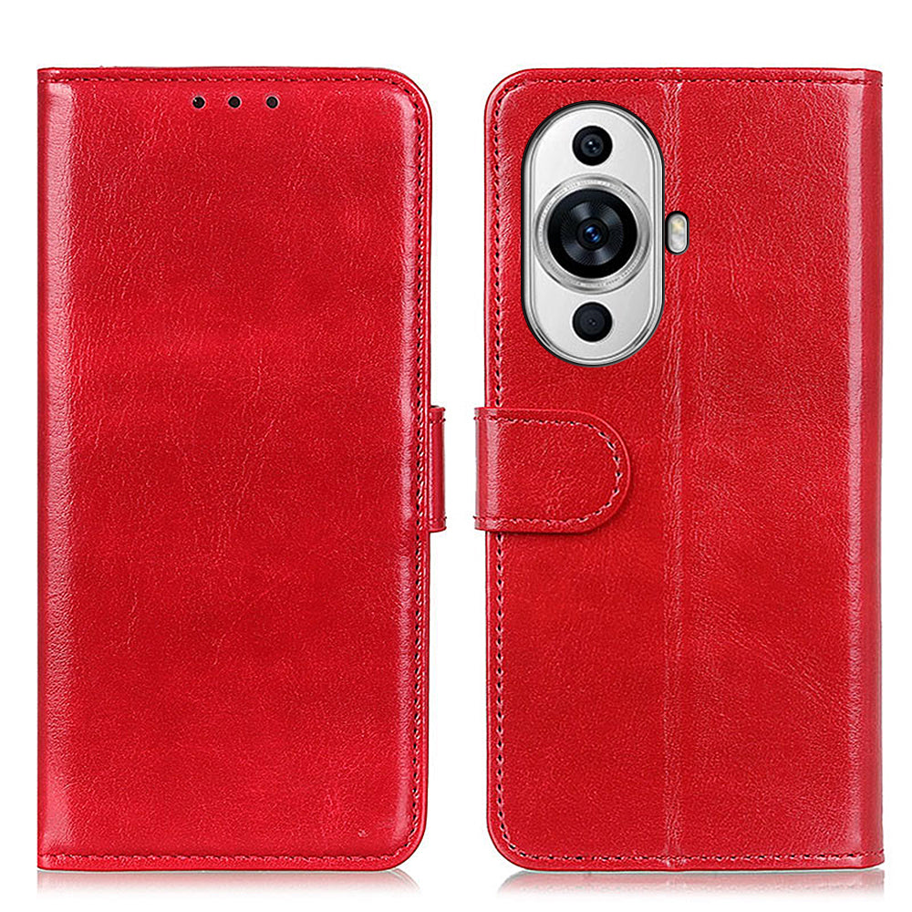 For Huawei nova 11 Flip Wallet Case Crazy Horse Texture PU Leather Stand Phone Cover