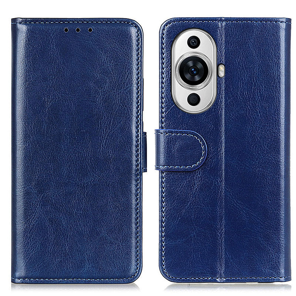 For Huawei nova 11 Flip Wallet Case Crazy Horse Texture PU Leather Stand Phone Cover