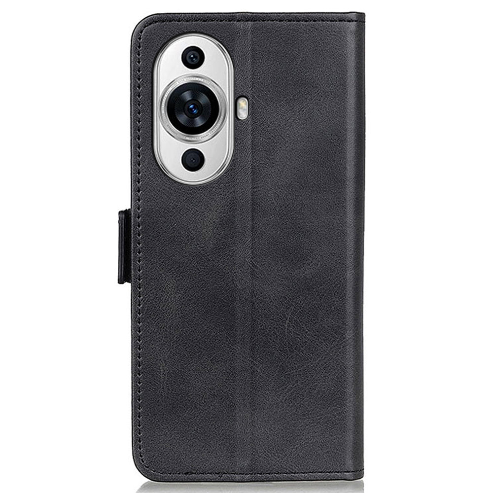 For Huawei nova 11 Dustproof Cell Phone Cover Cowhide Texture PU Leather Wallet Stand Phone Case Shell