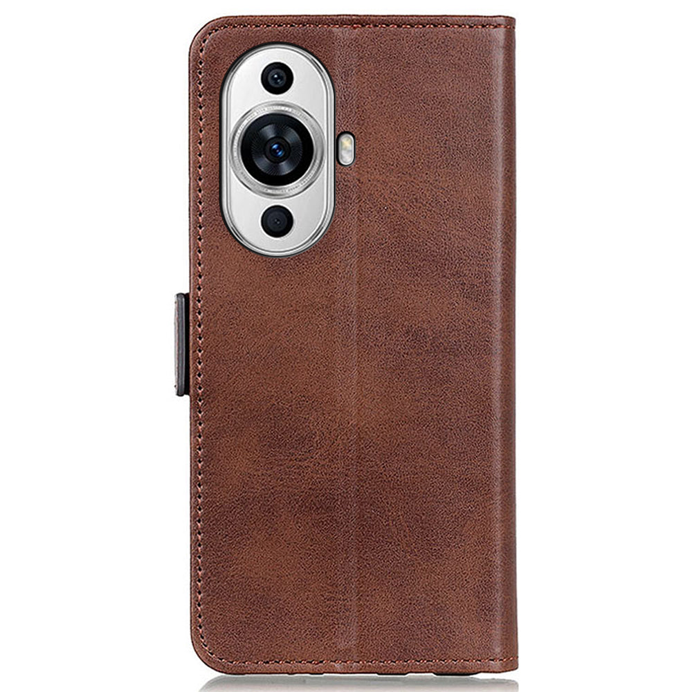 For Huawei nova 11 Dustproof Cell Phone Cover Cowhide Texture PU Leather Wallet Stand Phone Case Shell