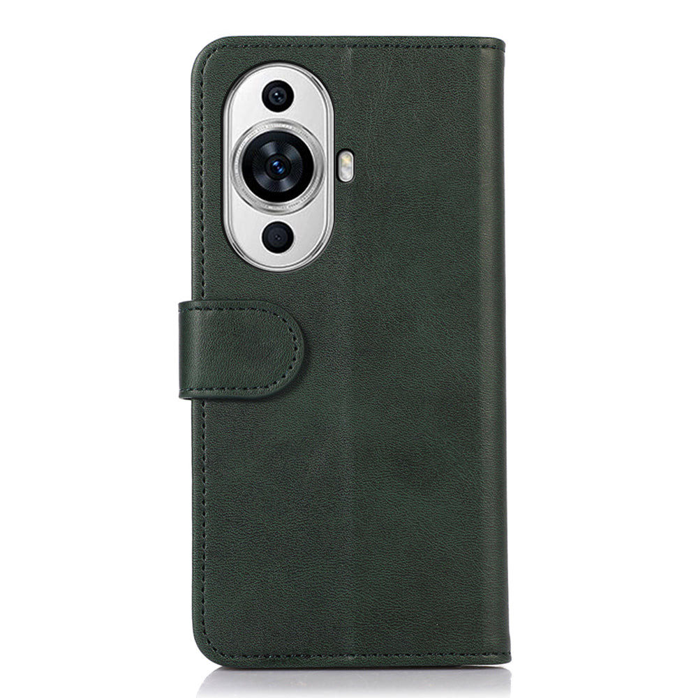 For Huawei nova 11 Cell Phone Stand Wallet Case Cowhide Texture PU Leather Phone Cover