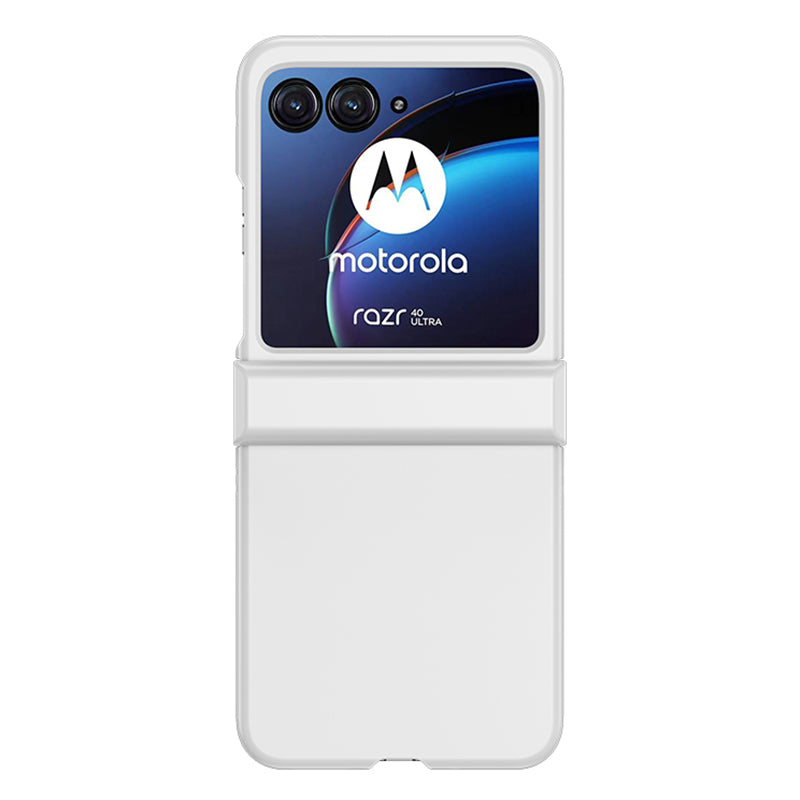For Motorola Razr 40 Ultra 5G Phone Case Hinge Design PC Cover with Tempered Glass Rear Screen Protector