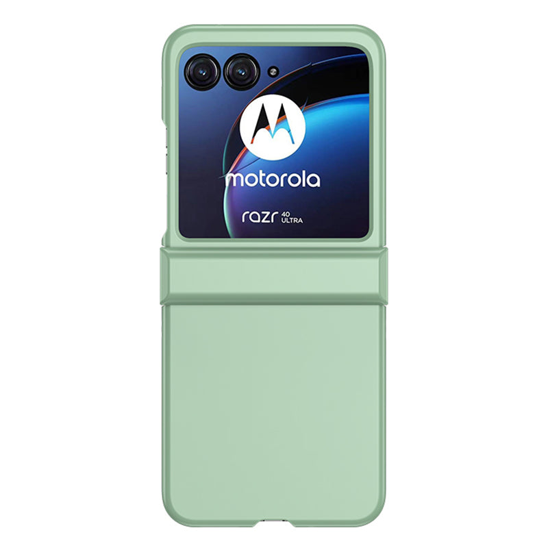 For Motorola Razr 40 Ultra 5G Phone Case Hinge Design PC Cover with Tempered Glass Rear Screen Protector