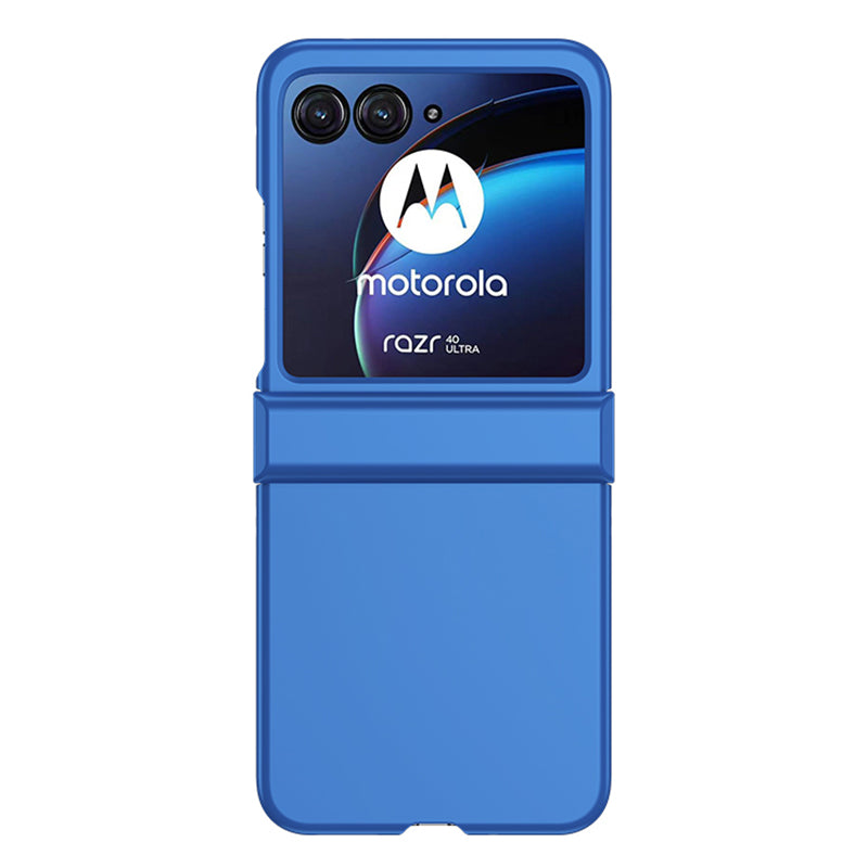 For Motorola Razr 40 Ultra 5G Phone Case Hinge Design PC Cover with Tempered Glass Rear Screen Protector