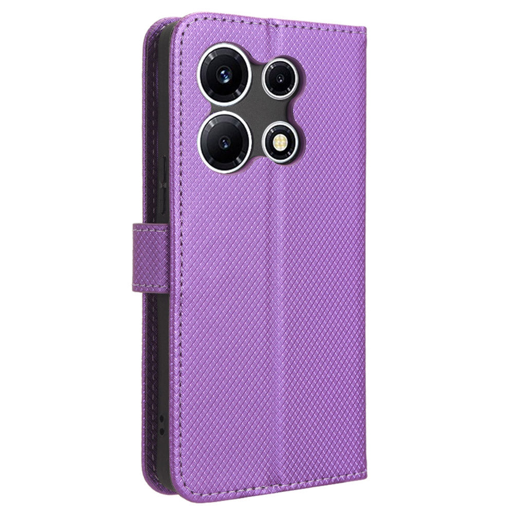 For Infinix Note 30 VIP 5G X6710 PU Leather Cell Phone Case Diamond Texture Wallet Stand Cover