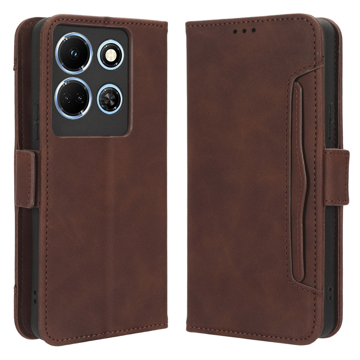 For Infinix Note 30 4G / X6833B / X6716B Anti-Scratch PU Leather Case Wallet Phone Stand Cover with Multiple Card Slots
