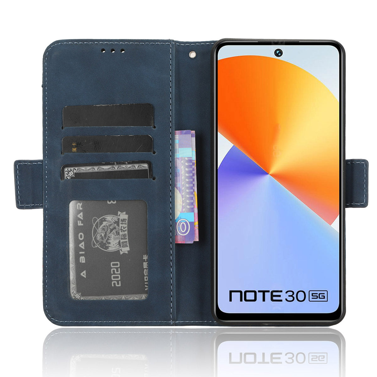 For Infinix Note 30 4G / X6833B / X6716B Anti-Scratch PU Leather Case Wallet Phone Stand Cover with Multiple Card Slots