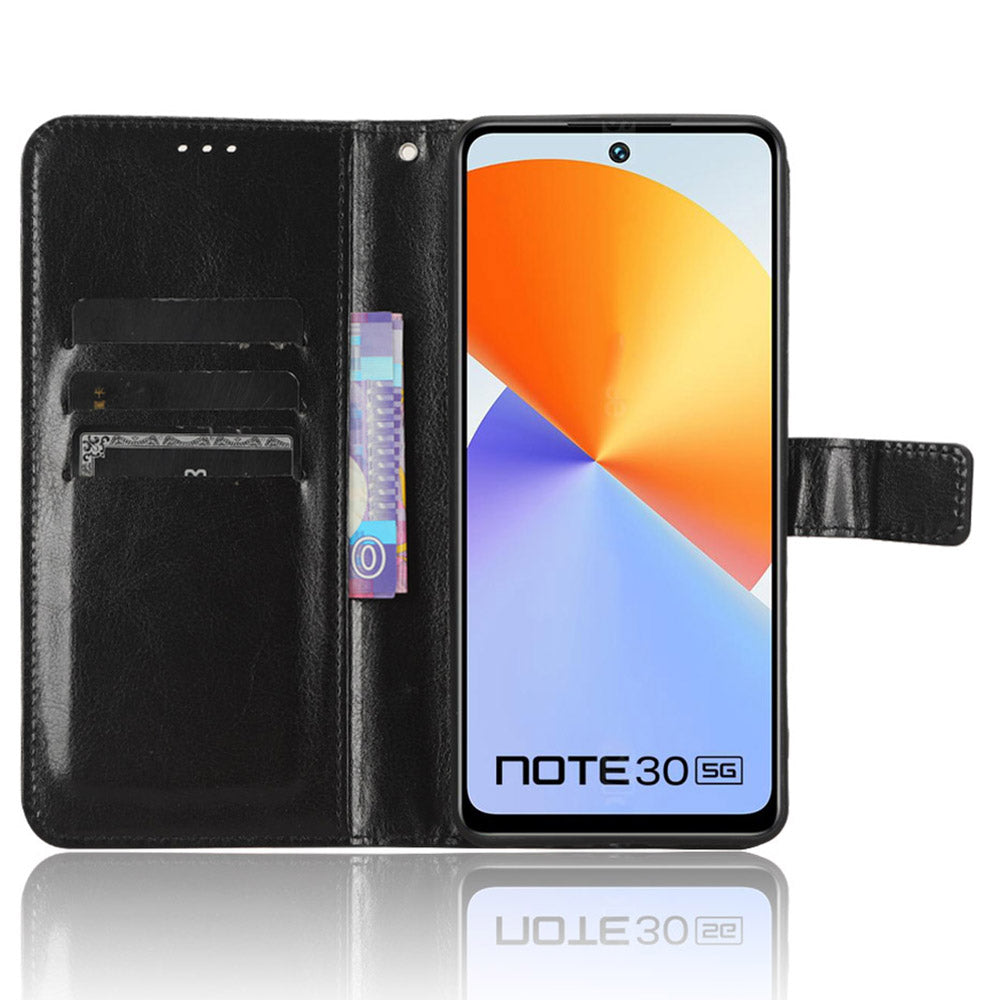 For Infinix Note 30 4G X6833B / X6716B Crazy Horse Texture Stand Case Leather Wallet Phone Cover