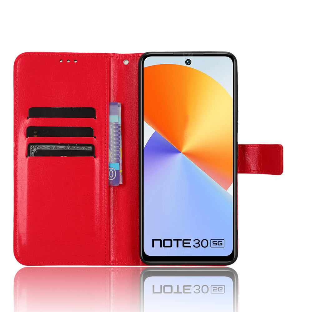For Infinix Note 30 4G X6833B / X6716B Crazy Horse Texture Stand Case Leather Wallet Phone Cover