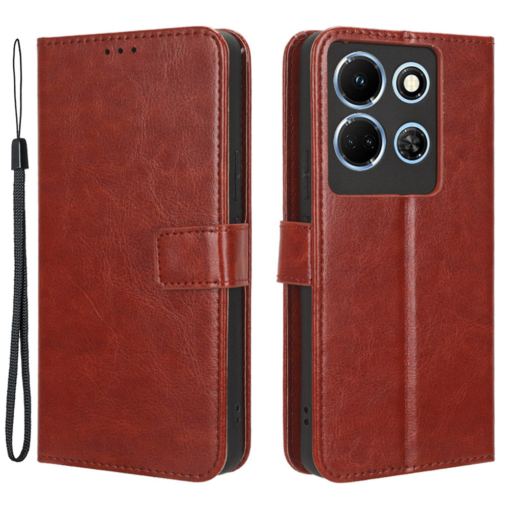 For Infinix Note 30 4G X6833B / X6716B Crazy Horse Texture Stand Case Leather Wallet Phone Cover