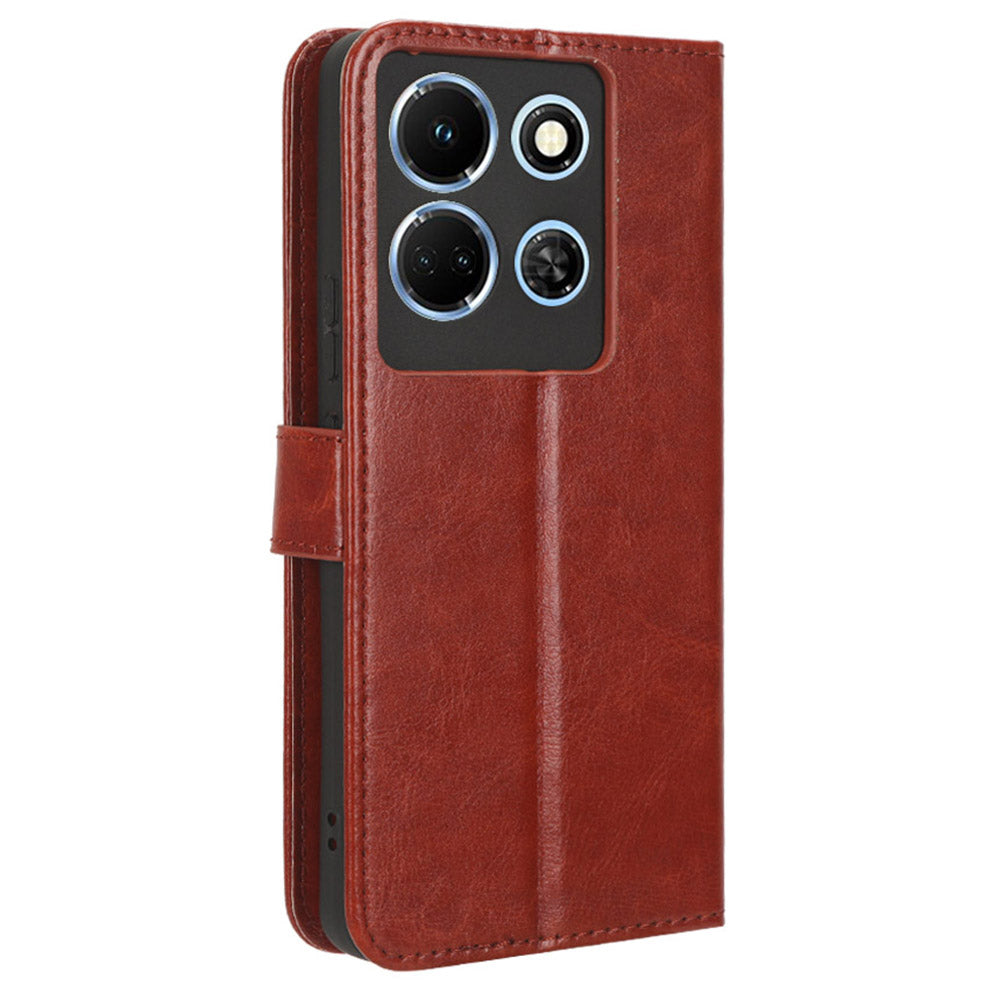 For Infinix Note 30 4G X6833B / X6716B Crazy Horse Texture Stand Case Leather Wallet Phone Cover