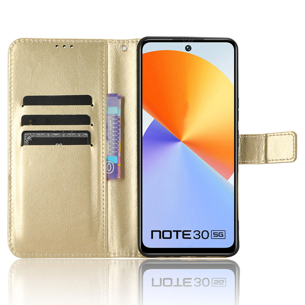 For Infinix Note 30 4G X6833B / X6716B Crazy Horse Texture Stand Case Leather Wallet Phone Cover