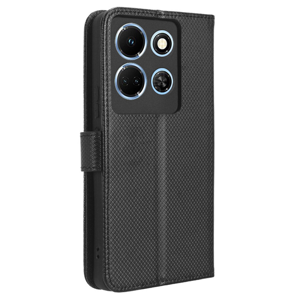 For Infinix Note 30 4G / X6833B / X6716B Wallet Shockproof Phone Case Diamond Texture PU Leather Stand Cover