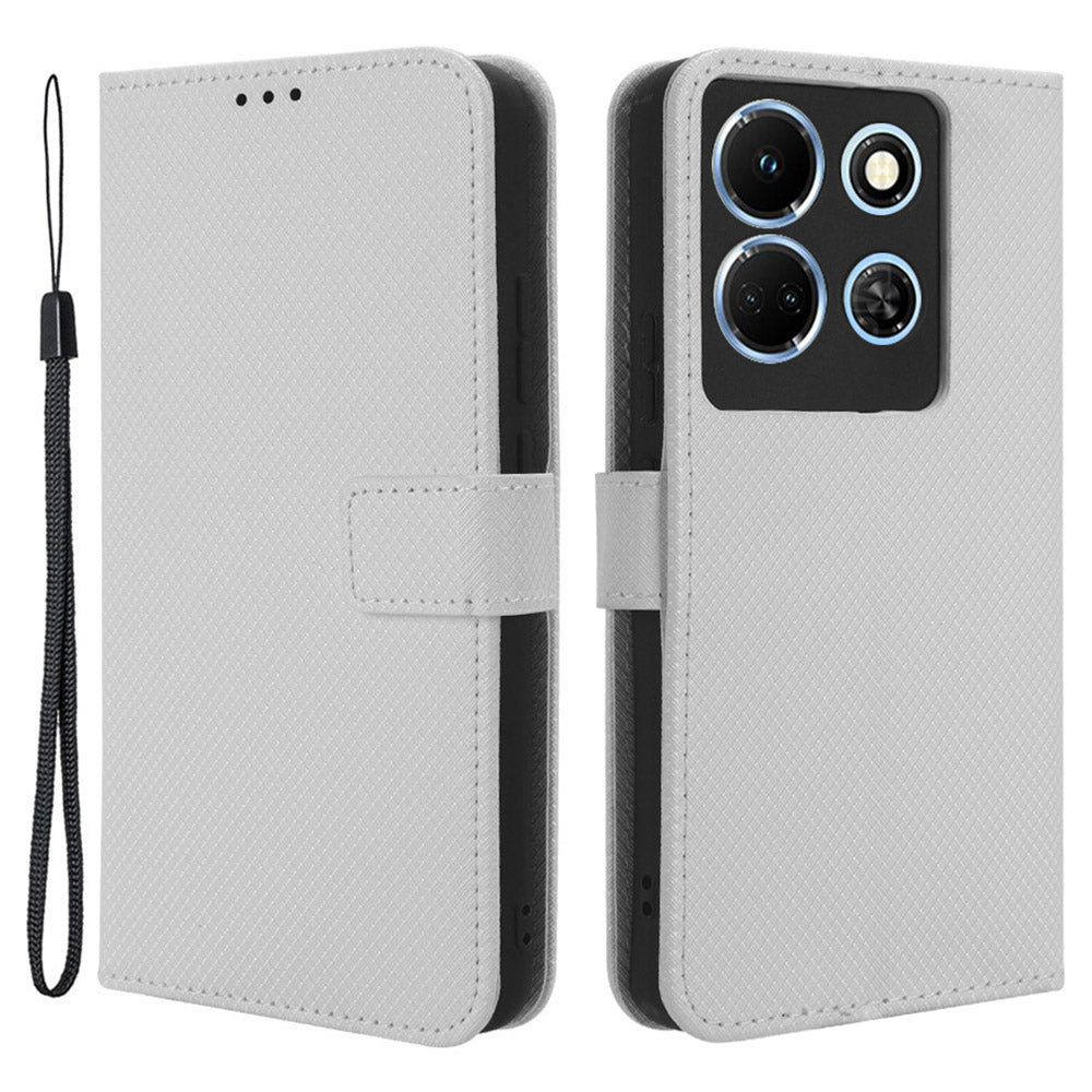 For Infinix Note 30 4G / X6833B / X6716B Wallet Shockproof Phone Case Diamond Texture PU Leather Stand Cover