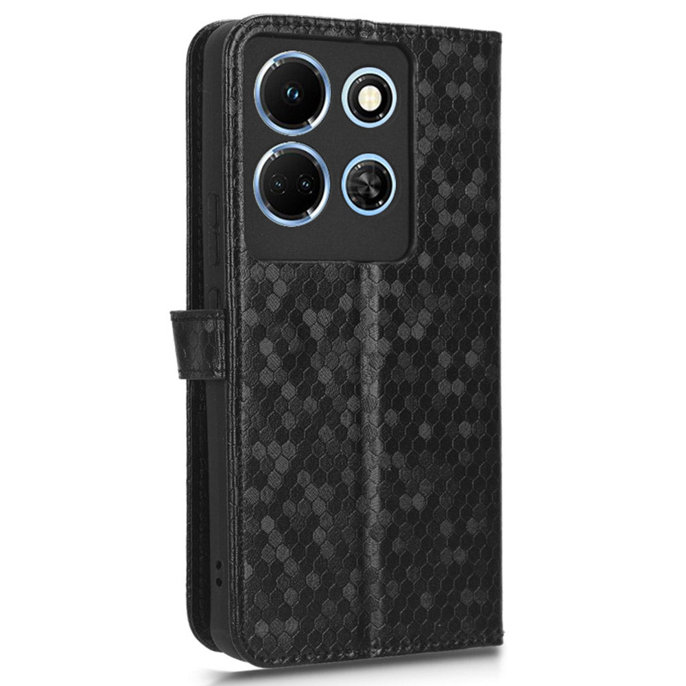 For Infinix Note 30 4G Dot Imprinted PU Leather Stand Case Wallet Phone Cover