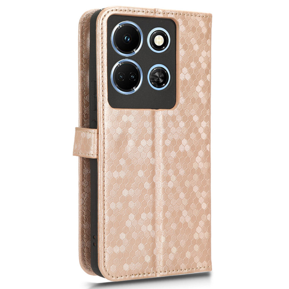 For Infinix Note 30 4G Dot Imprinted PU Leather Stand Case Wallet Phone Cover