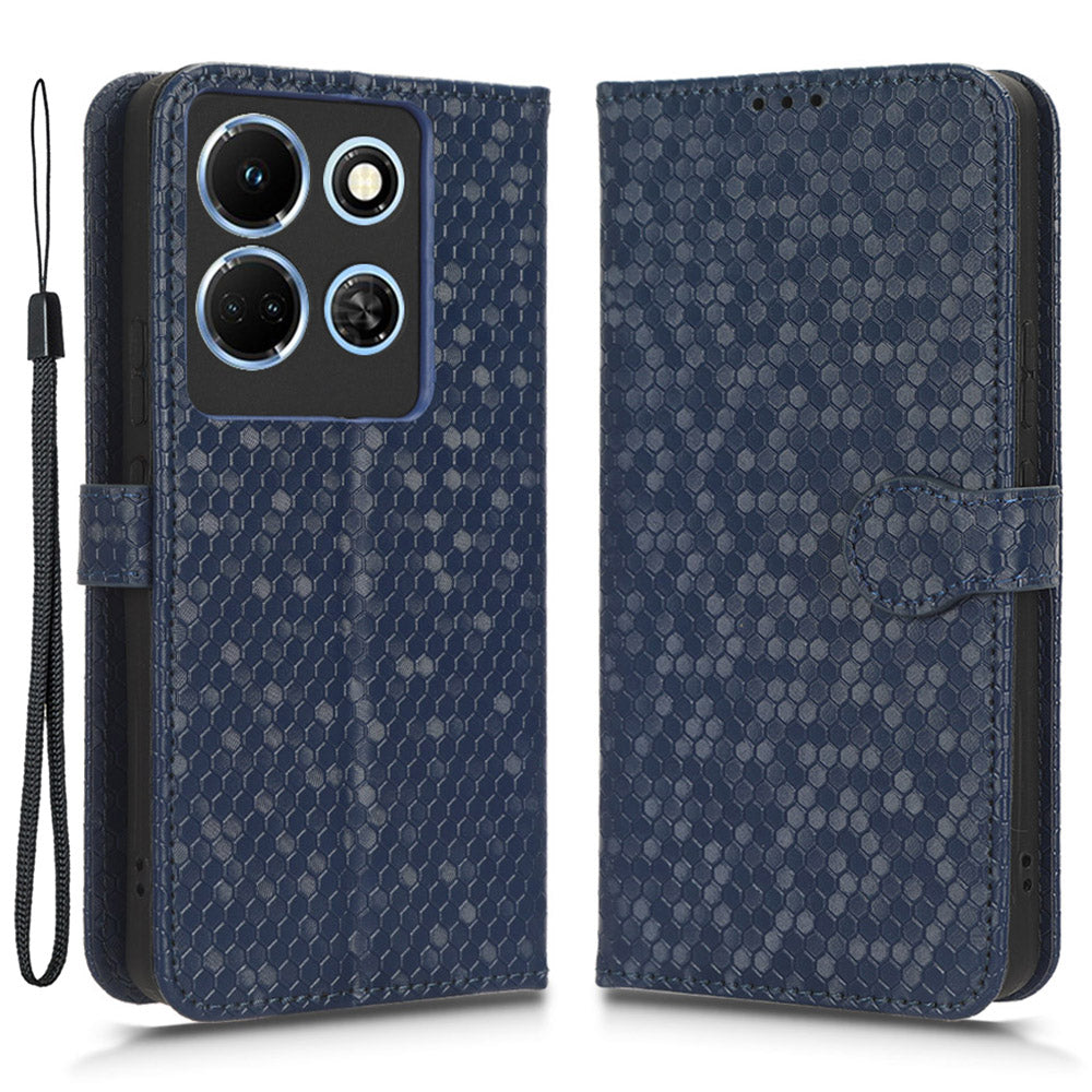 For Infinix Note 30 4G Dot Imprinted PU Leather Stand Case Wallet Phone Cover