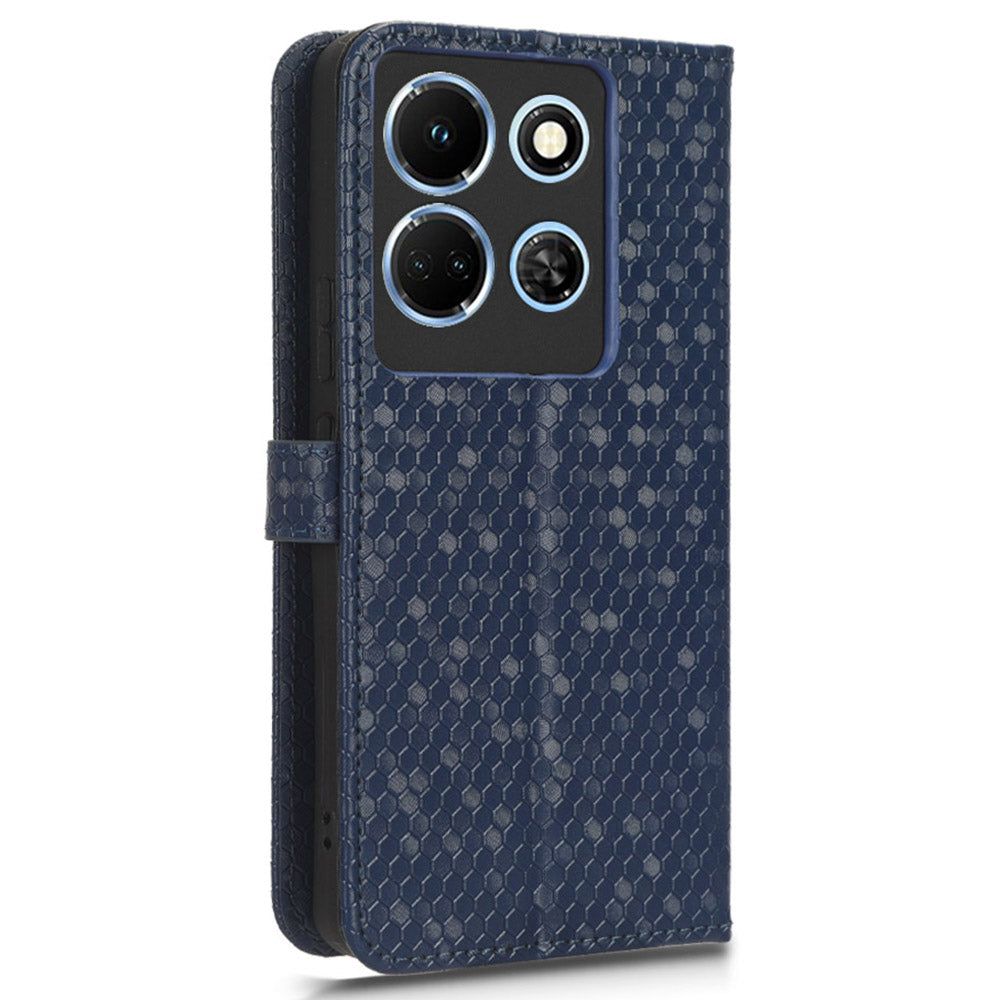 For Infinix Note 30 4G Dot Imprinted PU Leather Stand Case Wallet Phone Cover